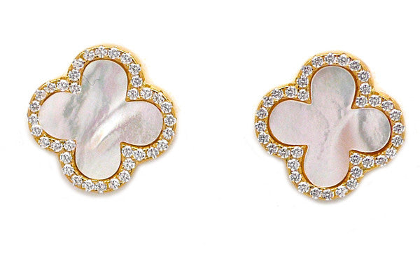 Van Cleef & Arpels Mother Of Pearl Clover 18K Yellow Gold Vintage Alhambra  Earrings | Van cleef and arpels jewelry, Jewelry, Mother of pearl earrings