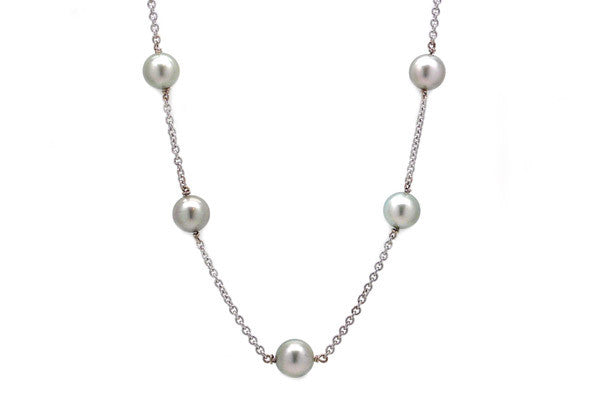 South Sea Cultured Pearl Tin-Cup Necklace