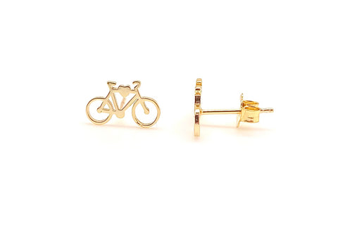 Petite Bicycle Stud Earrings - Assorted Colors